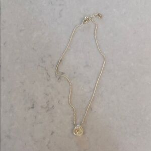 Gold Crystal Pendant Necklace